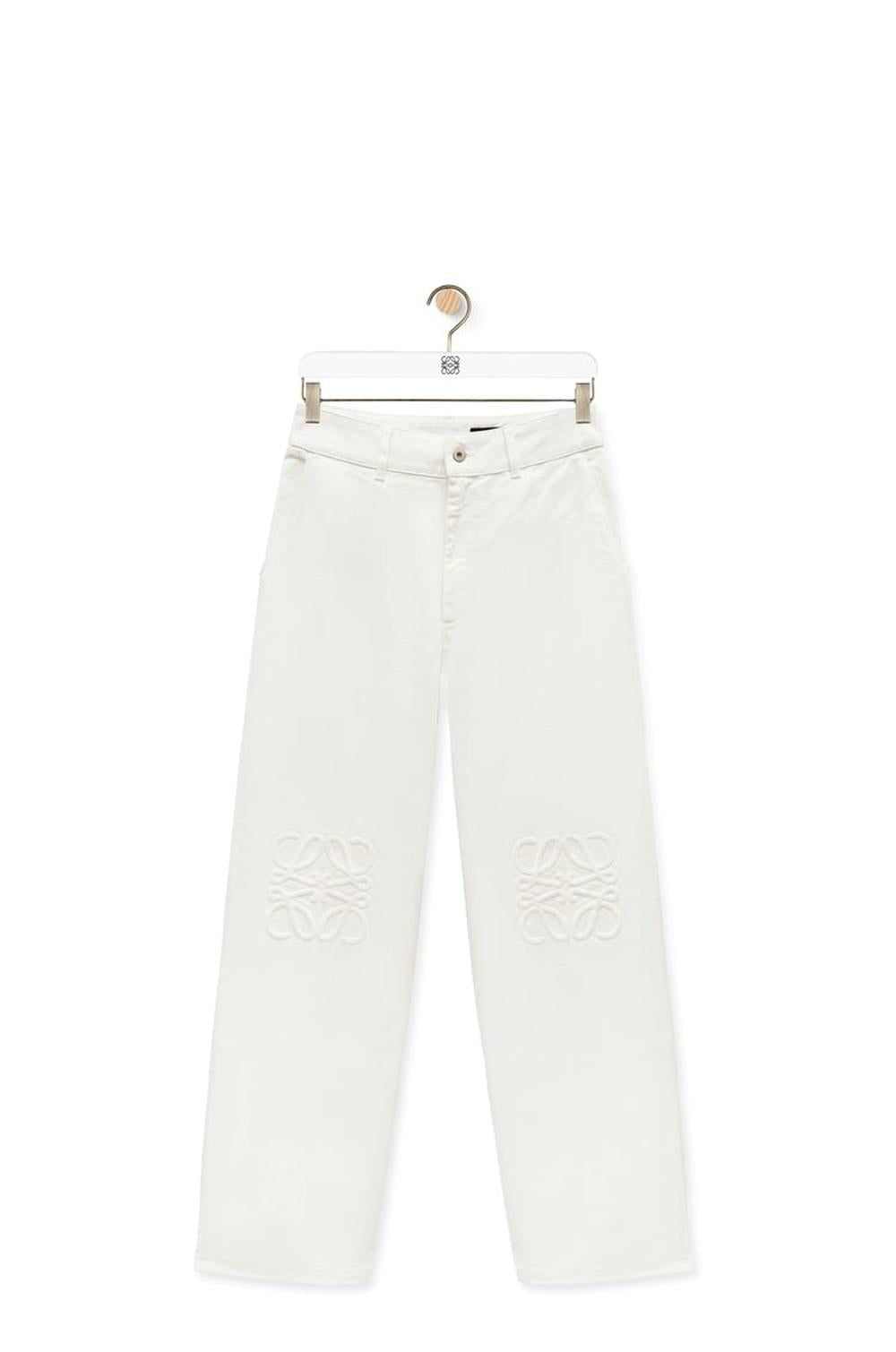 LOEWE Women Anagram baggy jeans in denim White S616Y11X40-2100