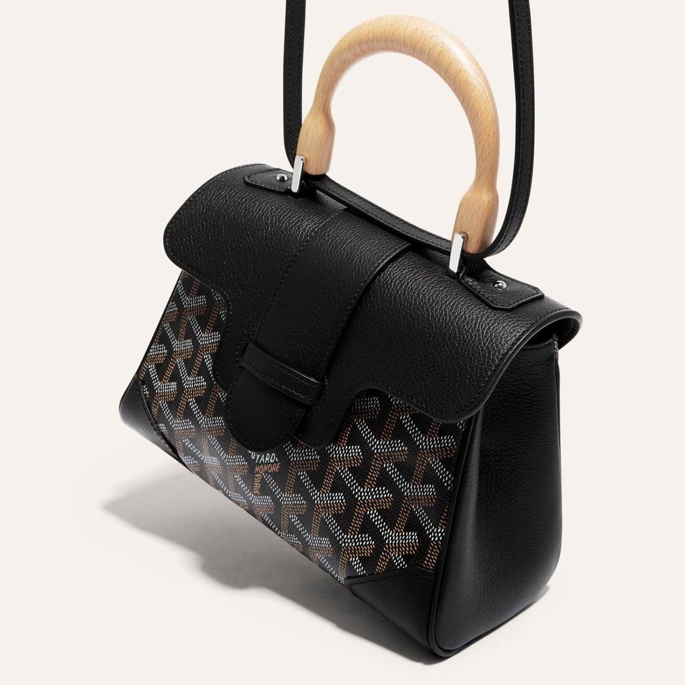 حقيبة GOYARD النسائية الناعمة Saigon Mini باللون الأسود SAIGONMINTY01CL01P