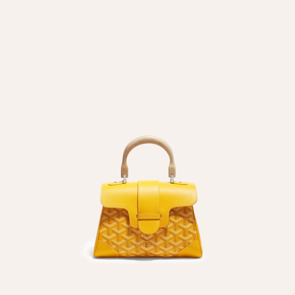 حقيبة GOYARD النسائية الناعمة Saigon Mini باللون الأصفر SAIGONMINTY08CL08P