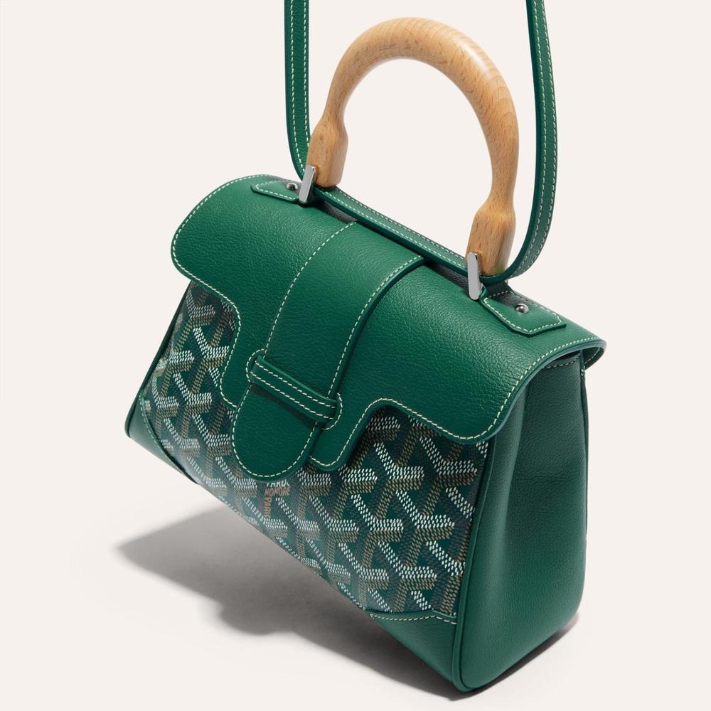 حقيبة GOYARD النسائية الناعمة Saigon صغيرة باللون الأخضر SAIGONMINTY09CL09P