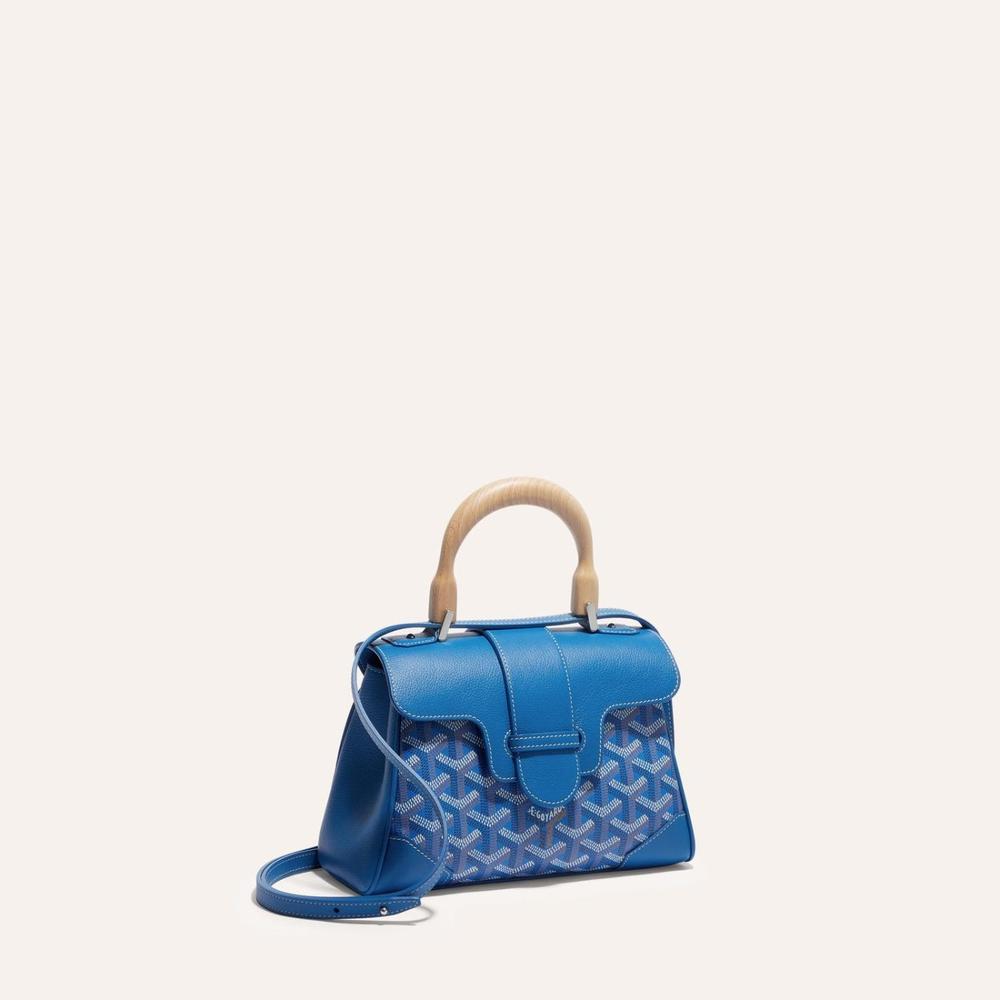 حقيبة GOYARD النسائية الناعمة Saigon Mini باللون الأزرق السماوي SAIGONMINTY10CL10P