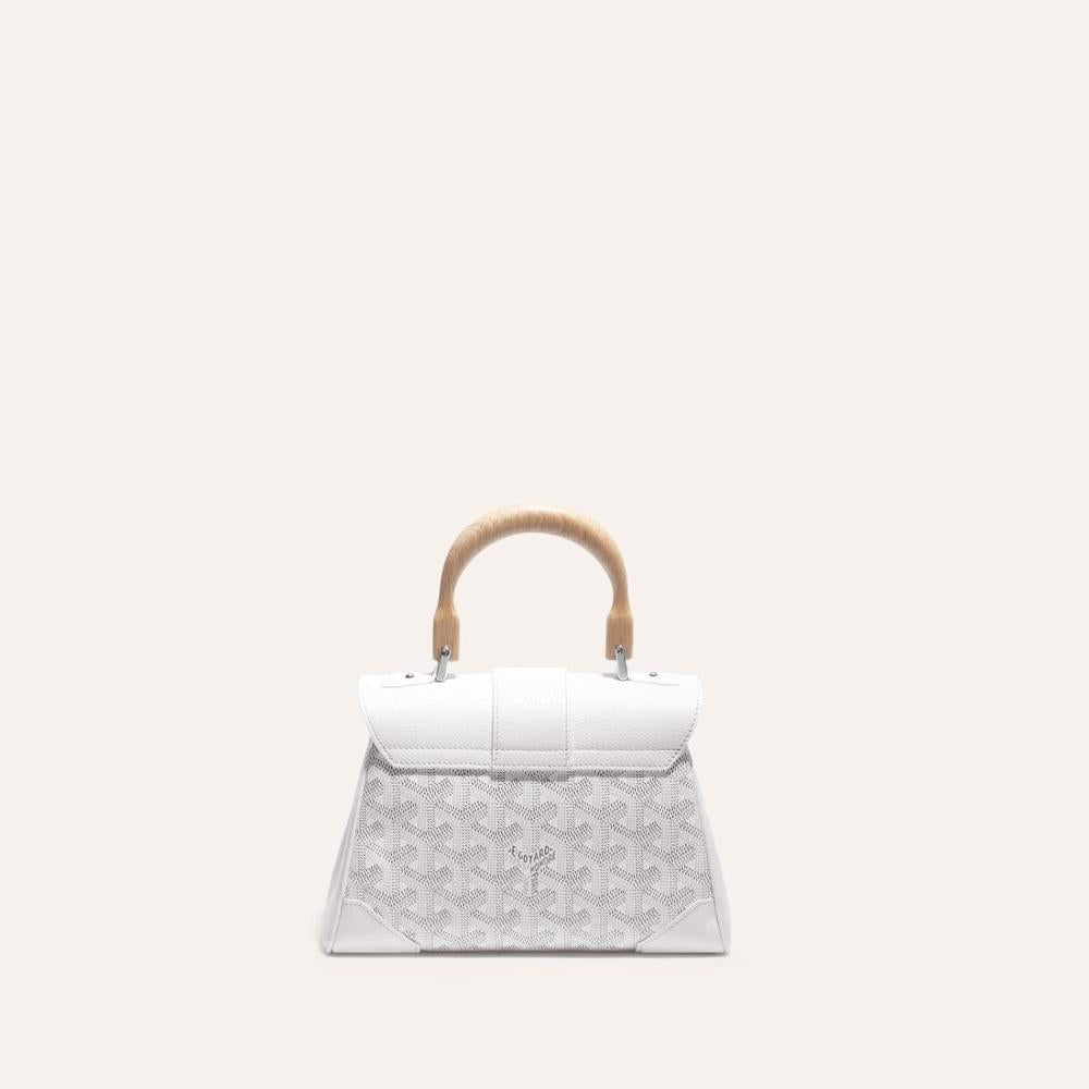 حقيبة GOYARD النسائية الناعمة Saigon Mini باللون الأبيض SAIGONMINTY50CL50P