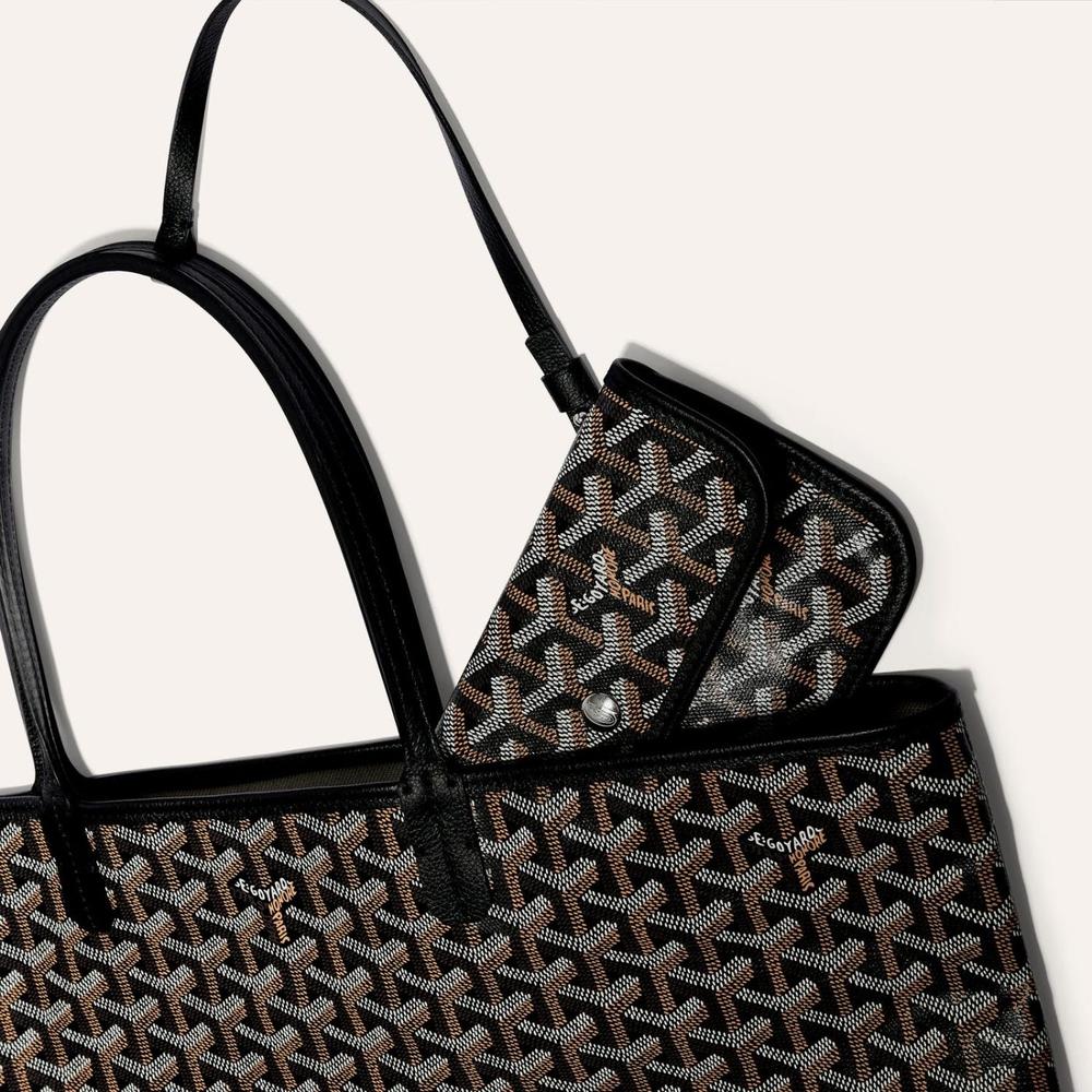 GOYARD Women Saint Louis Bag PM Black STLOUIPMLTY01CL01P