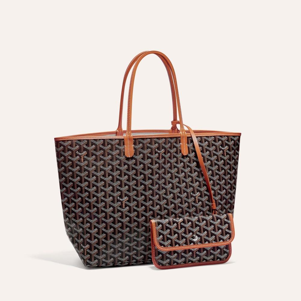 حقيبة GOYARD Saint Louis للنساء PM باللون الأسود والبني STLOUIPMLTY01CL03P