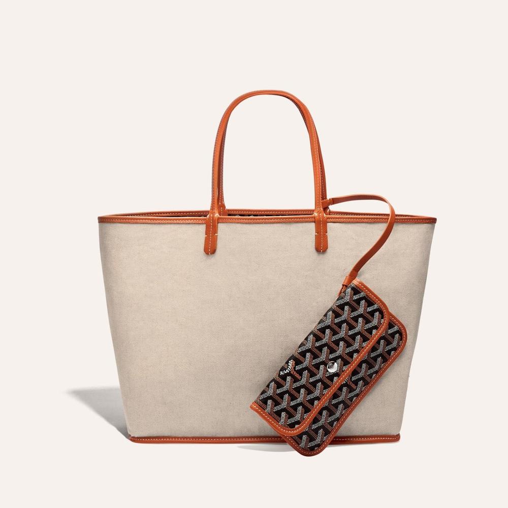 حقيبة GOYARD Saint Louis للنساء PM باللون الأسود والبني STLOUIPMLTY01CL03P